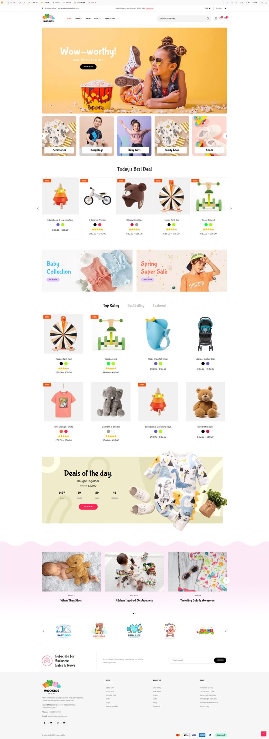 Baby E-commerce Webside Design Agency