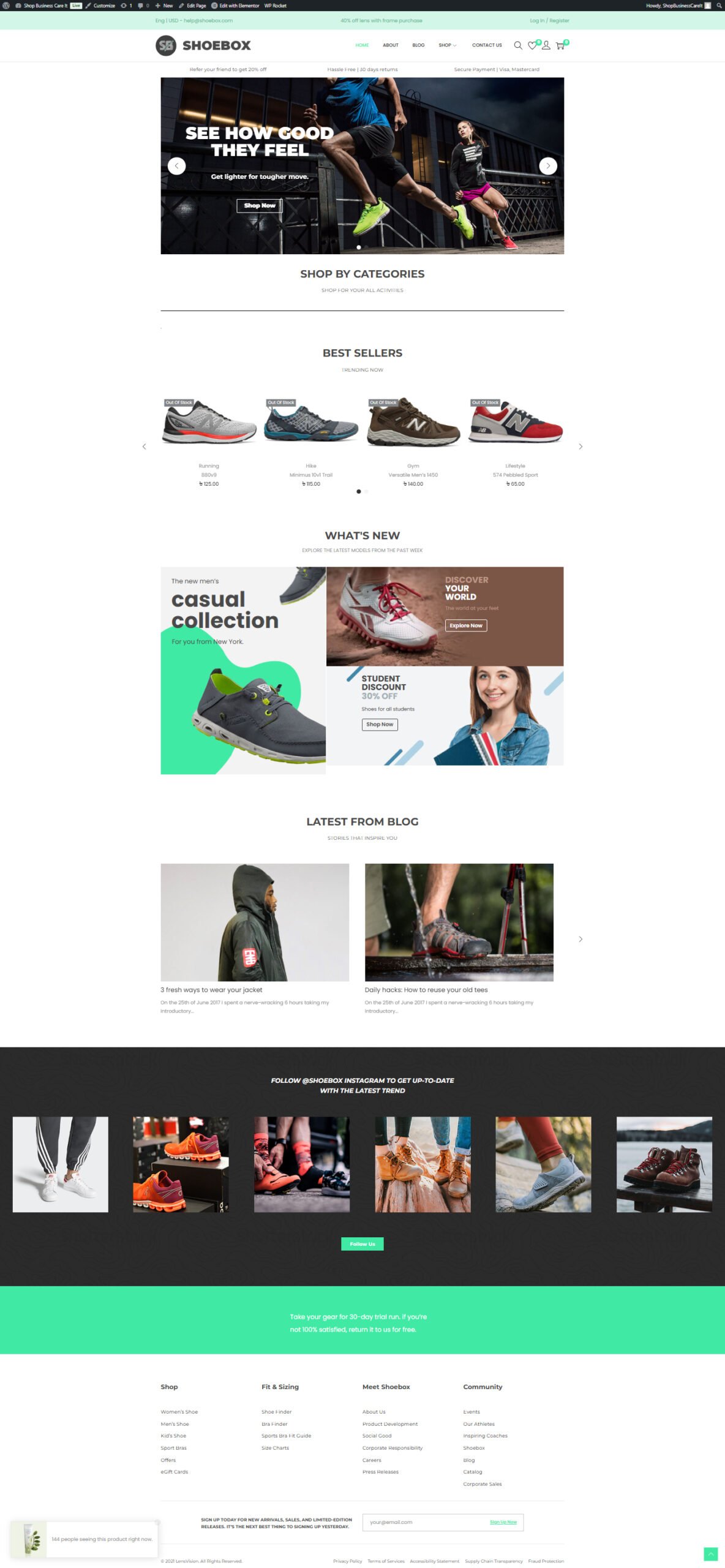 Shoes Webside Design Agency