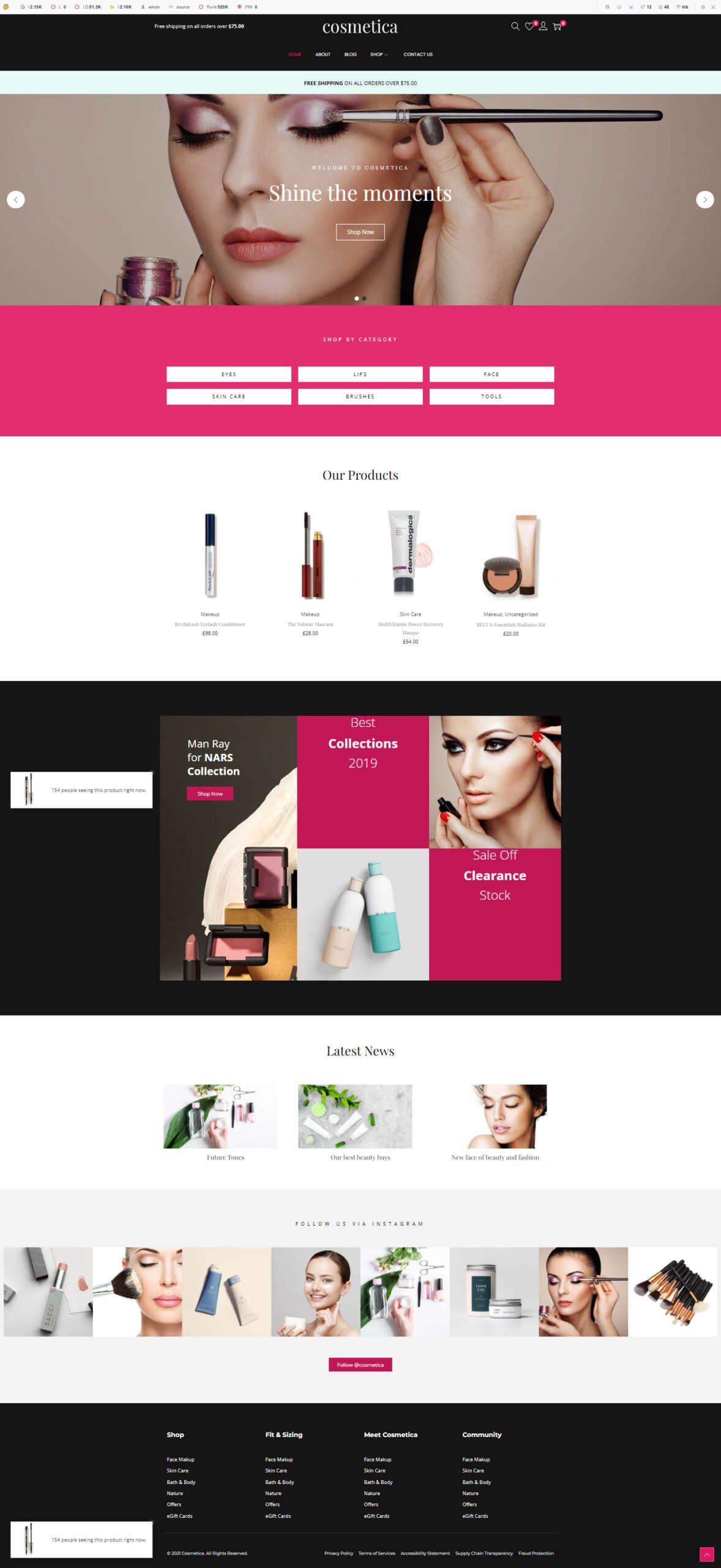 jewellery website design