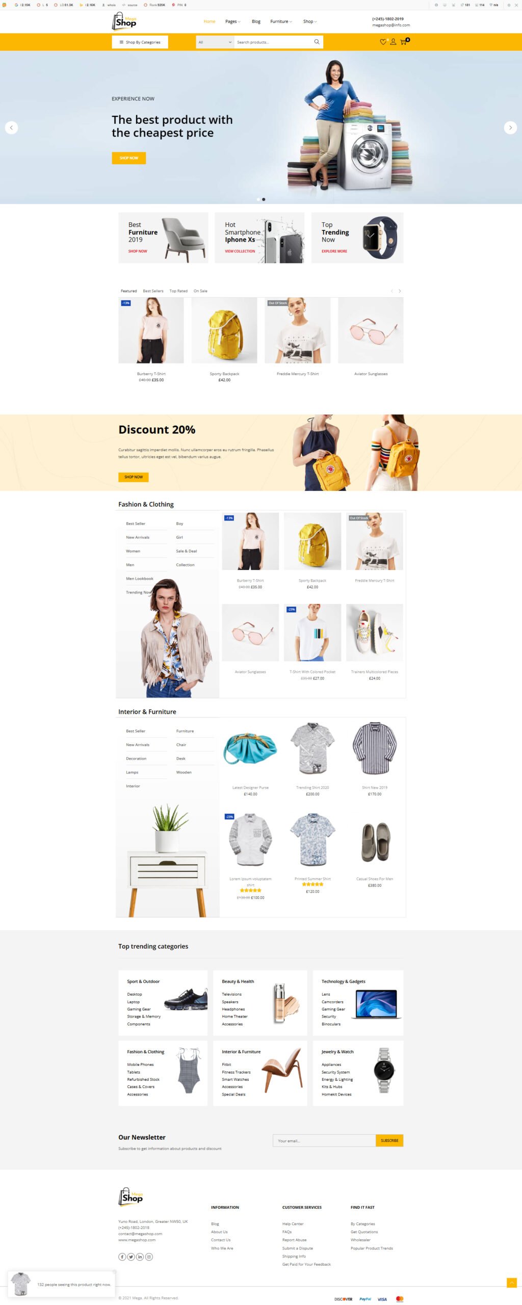 shop website design